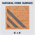 Quartet Cork and EVA Foam Cork Bulletin Wall Tiles, Natural, 6" x 6", 2/Pack (Q190606F00-STPR)...