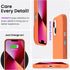 ORNARTO Compatible with iPhone 13 Case 6.1, Slim Liquid Silicone 3 Layers Full Covered Soft Gel Rubber Case Cover 6.1 inch-Orange...