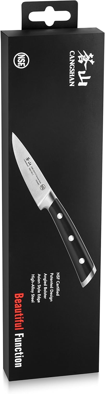 Cangshan S Series 1020403 German Steel Forged Paring Knife, 3.5-Inch Blade...