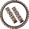 3PCs Fashion Leopard Aztec Print Universal Car Steering Wheel Cover and Seat Belt Shoulder Pads for Most Cars,Truck SUV for Women...