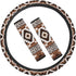 3PCs Fashion Leopard Aztec Print Universal Car Steering Wheel Cover and Seat Belt Shoulder Pads for Most Cars,Truck SUV for Women...