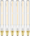 LEOOLS E12 Led Long Bulb,7.3Inch Long Tubular Light Bulbs,T6 B11 Candelabra Bulb 40 watt for Chandeliers,Clear Glass,Warm White,2700K 400LM 4W Dim...