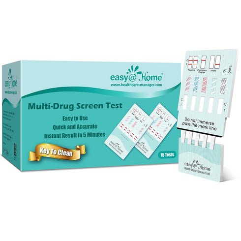 Easy@Home Multi-Drug Screen Test: 5 Pack Urine Drug Tests Kit, Testing BZO/COC/THC/MET/MOR/OXY/BAR/BUP/MTD/TCA, Instant Drugs Test Including Marij...
