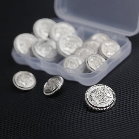 14 Pieces Silver Metal Blazer Button Set 23mm 18mm Blazer Buttons Men Metal Suit Buttons for Men Silver Buttons for Blazer,Suits,Sport Coat,Unifor...
