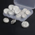 14 Pieces Silver Metal Blazer Button Set 23mm 18mm Blazer Buttons Men Metal Suit Buttons for Men Silver Buttons for Blazer,Suits,Sport Coat,Unifor...