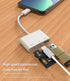 SD Card Reader for iPhone Dongle(2Pack) Lightning to USB Micro SD TF Charger Cable OTG Adapter for 14 13 12 11 Pro Camera Memory Viewer Flash Driv...