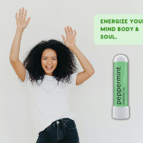 MOXE Peppermint Essential Oil Nasal Inhaler, Therapeutic No-Mess Aromatherapy, Cooling, Refreshing, Invigorating, Uplifts Mood and Positivity, Pur...