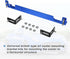 X AUTOHAUX Universal Oil Cooler Mounting Bracket Kit 330mm Aluminum Alloy Engine Oil Cooler Radiator Adapter Kit Oil Cooler Bracket Kit Blue...