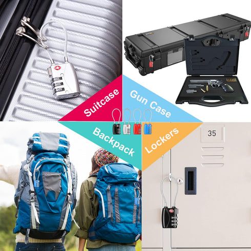ZHEGE Luggage Lock, TSA Locks for Travel, Gym, School, Suitcases, Baggage, Small Cabinets...