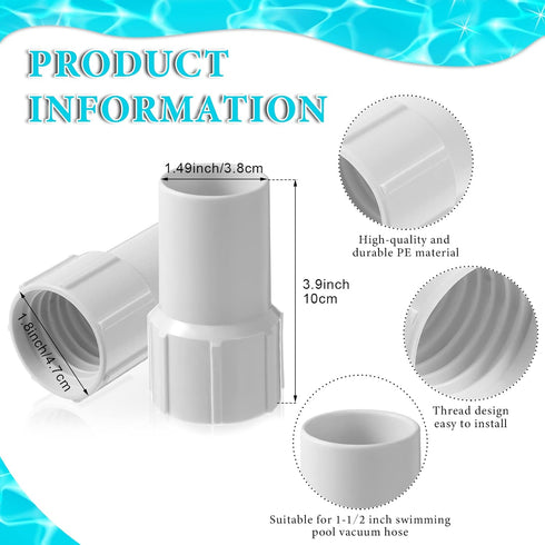 Tuanse Pool Skimmer Vac Plate and 1-1/2 Inch Pool Spiral Wound Vacuum Hose Cuff Compatible with Skimmer SP1106, Hayward Swimming Pool Skimmer Bask...