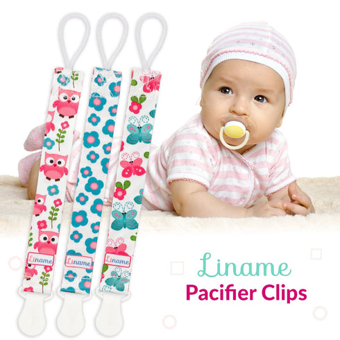 Liname Neutral Pacifier Clip - 3 Pack Pacifier Clips for Boys & Girls - Binky Holder Soothie Paci Clip Binkie Clip - Unisex Pacifer Clip - Baby Pa...