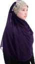 Lina & Lily Premium Chiffon Hijab Head Scarf Wrap with Gold Sequins Glitters Beads for Muslim Women...