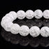 RUBYCA Natural AAA Grade White Clear Quartz Crystal Crackle Round Beads Jewelry Making 1 Strand 4mm...