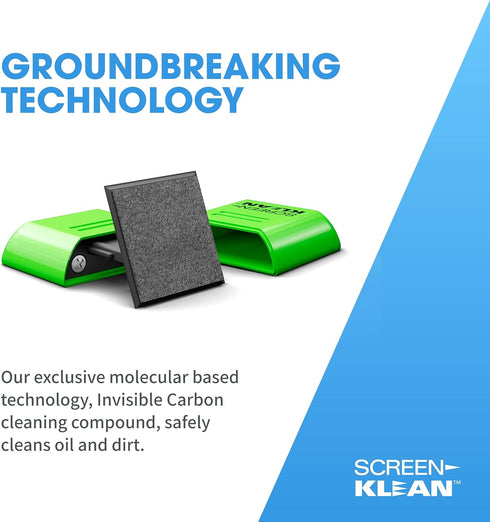ScreenKlean Tablet Screen Cleaner - for iPad, Android Tablet, & Amazon Tablet - with Carbon Microfiber Tech - Injected Green Color - 1 Count......