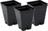Grower's Solution 2.5 inch Square Greenhouse Pots - Black - Plastic - Deep - 25 Pack...