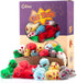 CHIWAVA 60PCS 4.1'' Furry Cat Toy Mice Rattle Small Mouse Kitten Interactive Play Assorted Color...