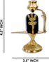 Craftsman SATVIK 4.5 INCH Brass Lord Shiva Linga Lingam Shivling Statue Shesnag Trishul with Brass Matki for Hindu Festive Pooja Puja Sculpture It...