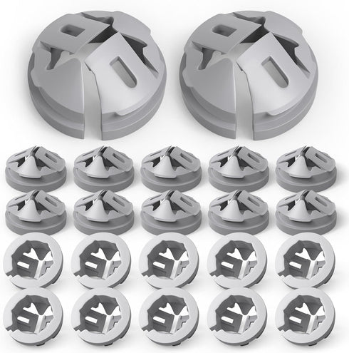 100pcs 3/8-1/2 Inch Non-Metallic Button Push-in Cable Connector, Plastic Cable Connector Electrical Conduit Fittings, Fits 1/2-Inch Knock Outs, Us...
