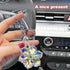 Crystal Glass Flower Bling Keyring, Multi-Color Art Snowflake Crystals Gemstone Aesthetic, Car Keychains for Men and Women, Auto Accessories, Fami...