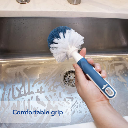 Unger Sink & Dish Scrub Brush – Kitchen Scrub Brush, Dish Washing Scrubber, Small Cleaning Brush, Kitchen Cleaning Supplies, Non-Scratch Bristles,...