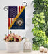 Home of Navy Burlap Garden Flag - Armed Forces USN Seabee United State American Military Veteran Retire Official - House Decoration Banner Small Y...
