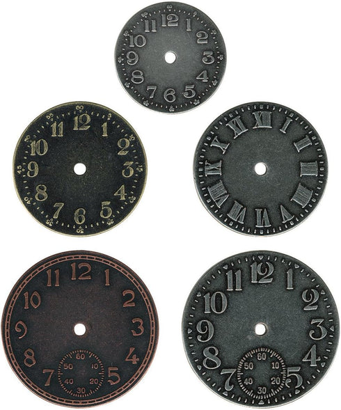 Metal Timepieces by Tim Holtz Idea-ology, 5 per Pack, Various Sizes, Antique Finishes, TH92831...