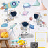 Astronaut Wall Stickers, DILIBRA Planet Space Walk Spaceship DIY Art Vinyl Removable Murals Wall Decals, Cartoon Spaceman Cosmonaut Art Decoration...
