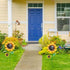 YEAHOME Garden Decor for Outside, 2 Pack 22.4“ Sunflower Garden Stakes Spring Decor, Metal Flowers with Shaking Head Yard Art for Outdoor Yard Law...