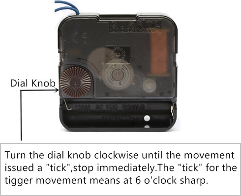 Youngtown 12888 Trigger Quartz Clock Movement with Music Chime Box 1/2 Inch Maximum Dial Thickness, 59/64 Inch Total Shaft Length...