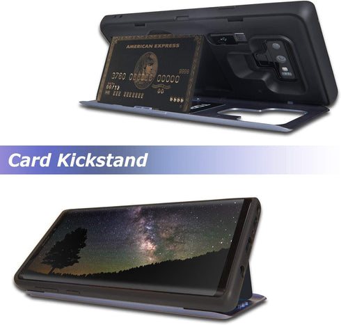 TORU CX PRO Case for Galaxy Note 9, with Card Holder | Slim Protective Cover with Hidden Credit Cards Wallet Flip Slot Compartment Kickstand | Inc...