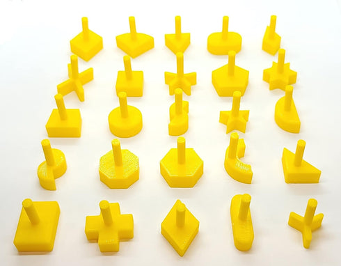 Perfection Board Game Complete Set of 25 Replacement Pieces Parts Shapes Pegs...
