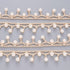 Jerler 1 Yard Pearl Tassel Rhinestone Trim, Inlaid Pearl Beaded Chain, Crystal Applique Ideal for DIY and Wedding Party Decoration Bridal Embellis...