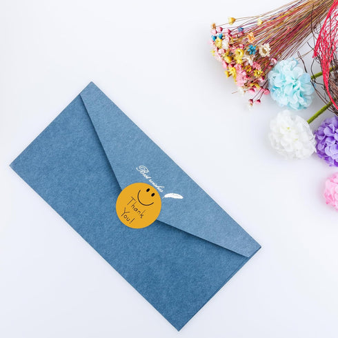 Smiley Thank You Stickers 1 inch, Thank You Sticker Roll, Thank You Stickers Small Business, Adhesive Labels for Thank You Stickers Small Business...