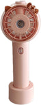 Hand held spray mini fan Misting fan portable USB rechargeable water filling spray fan with 3 speeds (cat series, pink)...