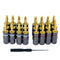 4mm Audio Plug Jack Banana Plugs for Speaker Wire 24K Gold Plated Banana Adapter Cable Connector Clips 12 Pair 24pcs (Lantern Banana)...