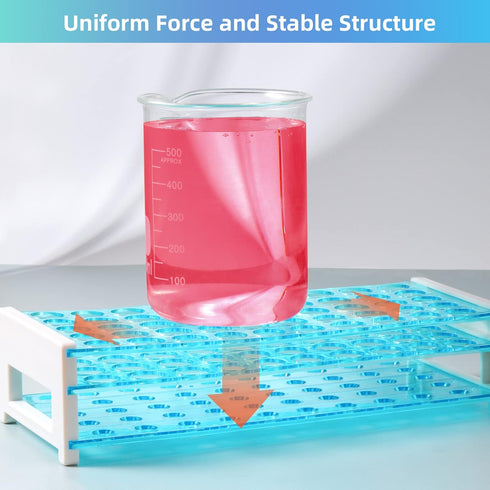 Annhua Test Tube Rack Plastic for 18 mm Tubes Holder Tray, Holds 50, Lab Tube Holder Rack Tube Stand for Sicence Laboratory, Classroom and Home Us...
