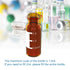 FOUR E'S SCIENTIFIC 2ml Autosampler Vials 100 Pack - HPLC Vial | 9-425 Amber Vial with Blue Screw Caps | Writing Patch | Graduation | White PTFE &...