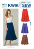 Kwik Sew K3513 Skirts Sewing Pattern, Size XS-S-M-L-XL...
