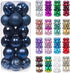 XmasExp 60mm/2.36" Christmas Ball Ornaments Shatterproof Christmas Ornaments Set Decorations for Xmas Tree Balls - 24ct (2.36'', Blue)...