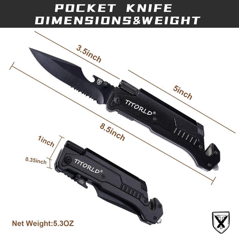 Gifts for Men Dad Him Father's Day, Anniversary Birthday Gifts ideas, Engraved Pocket Knife, Unique Camping Hiking Fishing Present, 7 in 1 Multito...