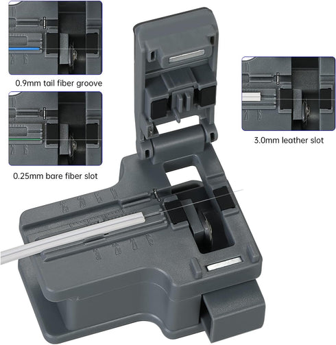 Fiber Cleaver - Mini High Precision Cutting Tool for Fiber Termination with 12 Cleaving Spots...