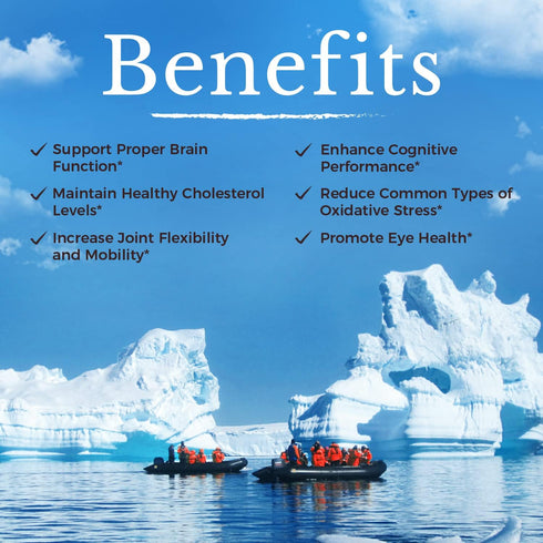 VITALITOWN Antarctic Krill Oil 1000mg, with Omega-3s EPA & DHA, Antioxidant Astaxanthin, No Fishy Odor or Aftertaste, Support Brain, Heart, Eye He...