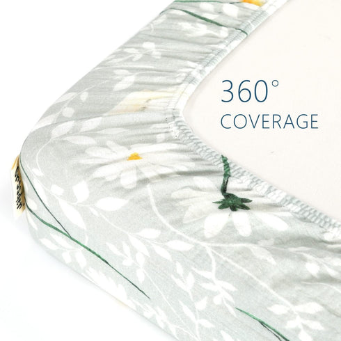 GRSSDER Soft Muslin Crib Sheet 1 Pack, 100% Cotton Crib Sheets for Boys and Girls, Fit Standard Crib Mattresses 52" x 28" Safe and Snug, Stylish D...