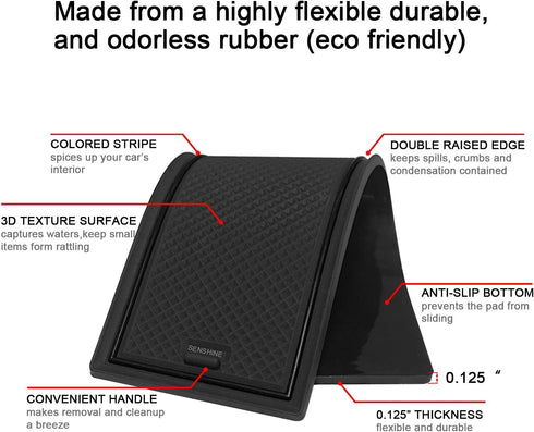 SENSHINE for Honda Civic Accessories 2022 2023 2024 Non-Slip Anti Dust Cup Holder Insert Center Console Shifter Liner Trim Door Packet Mats Premiu...