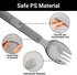 EUSOAR Disposable Sporks, 50pcs 6.8"x1.3" Plastic Sporks, Heavy Duty Heavyweight Plastic Cutlery Individually Wrapped Fork Spoon for Party Bulk We...