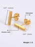 4 Pairs Stud Earrings Stainless Steel Line Stick Stud Earring Rectangle Bar Stud for Men and Women, 4 Colors...