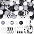 JarThenaAMCS Soccer Silicone Beads for Keychain Making Kit with 114Pcs 15mm Black White Gray DIY Silicone Beads Tassels Key Rings for Home Office ...