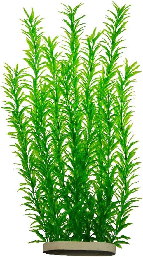 Tall Green Leaves Aquarium Décor Plastic Plants Extra Large 20 Inches Ch0701...
