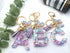 Purple-Blue Pink Green Resin Alphabet Initial Letter Keychain Tassel Butterfly Key Ring for Purse Handbag Car Keys...