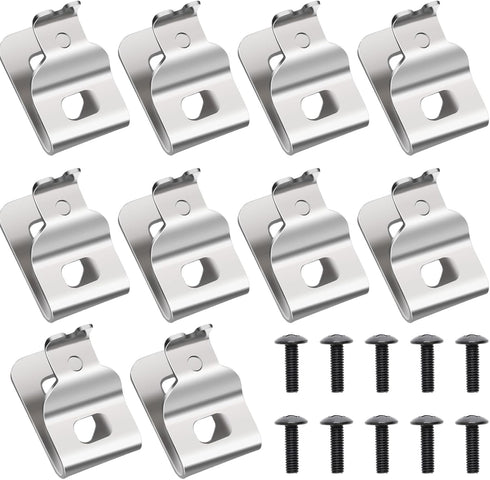 10Pcs Belt Clips For Dewalt, 304 Stainless Steel Hook Clips Drill Clips Tool Kit With Screws Belt Replacement for Dewalt N268241 Fit for 20V Power...